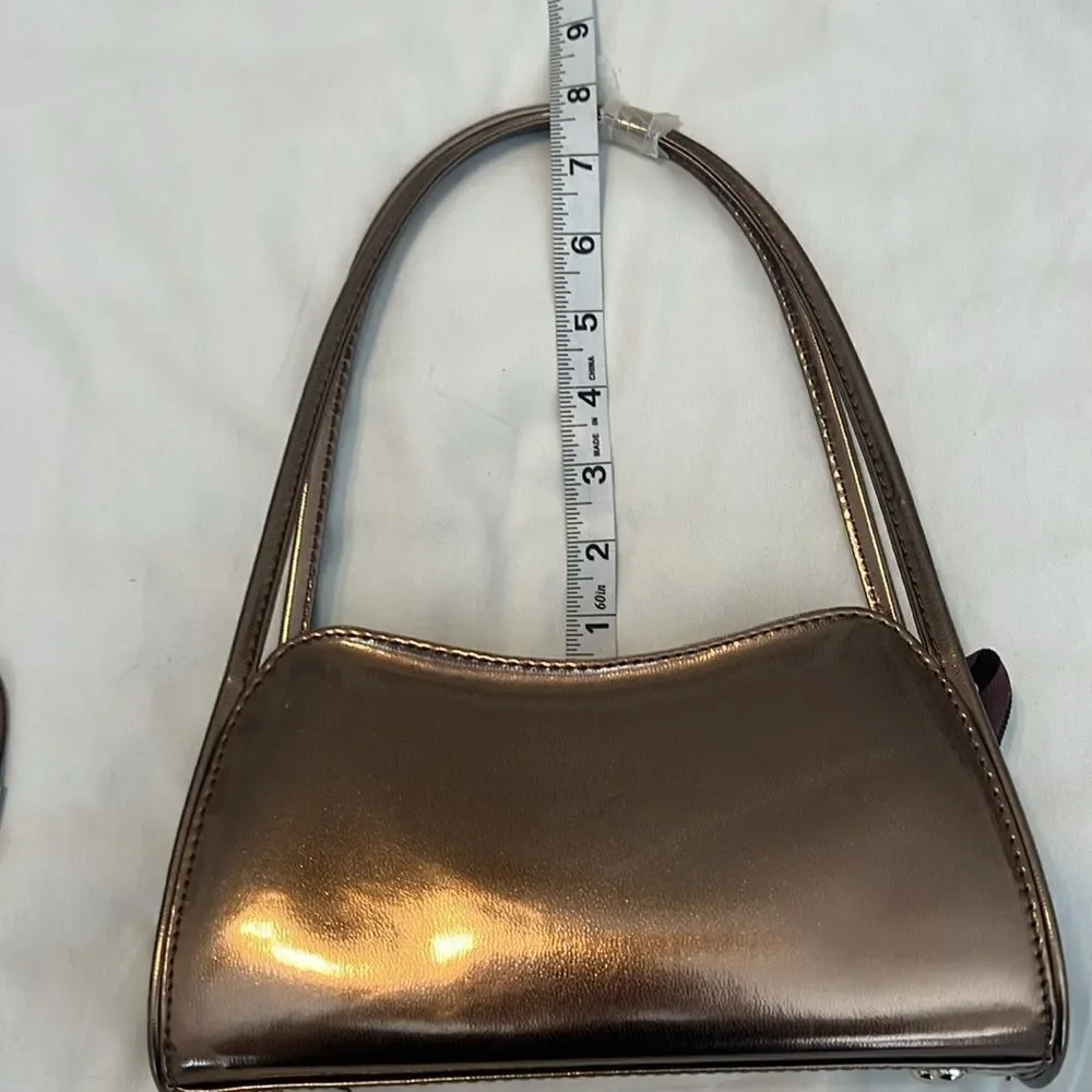 NWT Elegant Metallic Brown Womens Handbag Set perfect for all your essentials